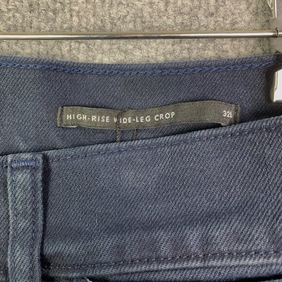 NEW Banana Republic Premium Denim High Rise Wide-Leg Crop‎ Jeans Size 32 Long - Picture 9 of 12